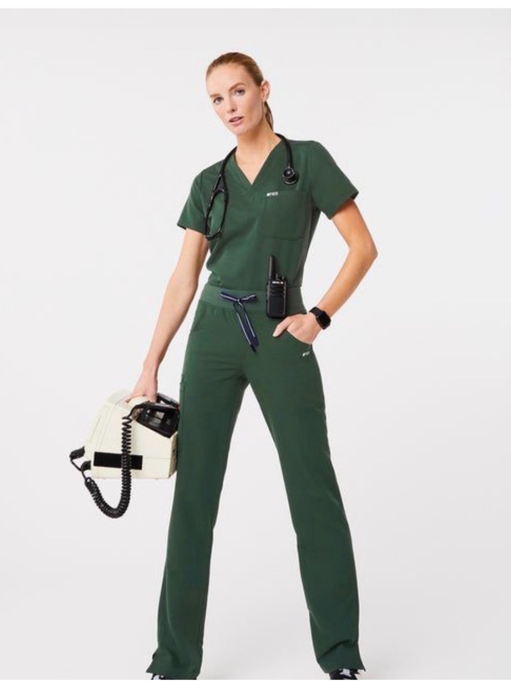 FIGS Women’s British Racing Green Kade Scrub  Pants